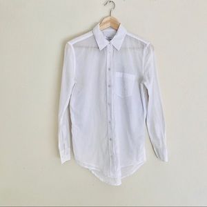 Equipment White Cotton Buttondown Shirt SZ XS